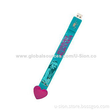 Wristband USB Flash Drives, from 512MB to 64GB Memory Capacity, Available in Pantone Matching Colors